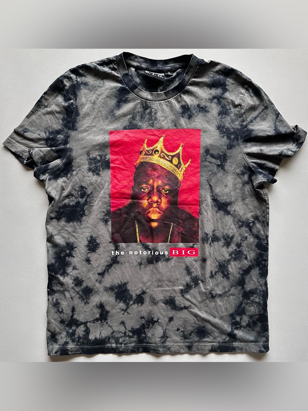 Brooklyn Mint Notorious B.I.G Graphic T Shirt Acid Wash Men’s Medium Black Grey